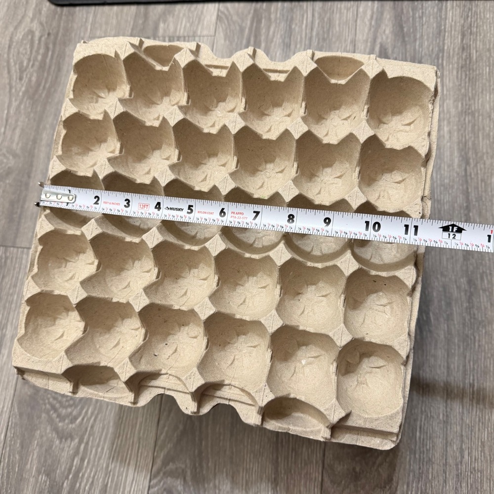 18 Pack Pulp Fiber Egg Flats 30 Cell Trays Poultry Farming Crafting Tan Supplies - Picture 4 of 7